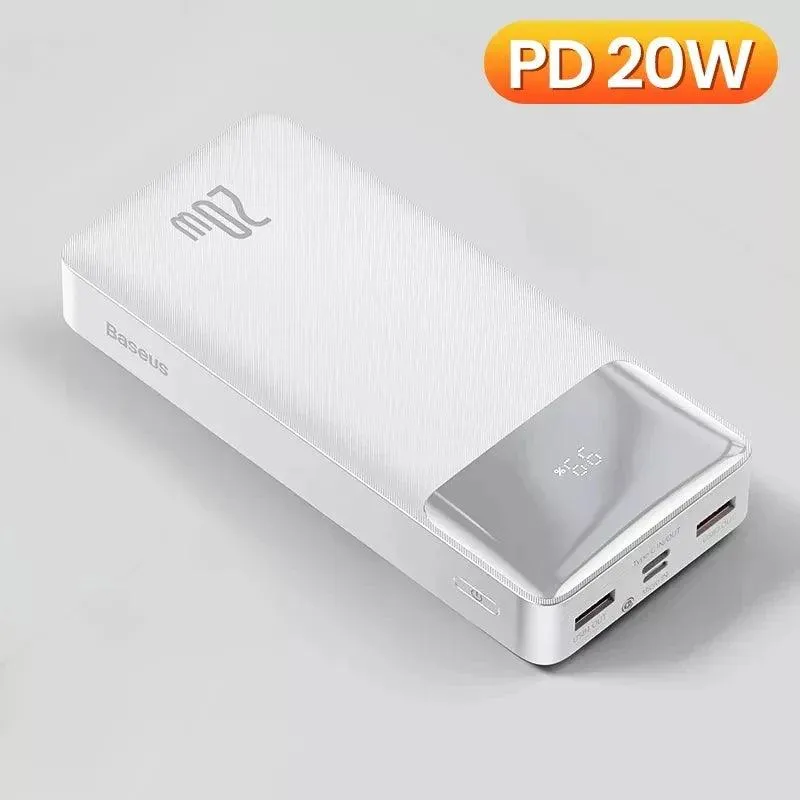 Baseus 30000mAh Quick Charge Power Bank - Portable Mobile Charger for iPhone 13 & Xiaomi Devices
