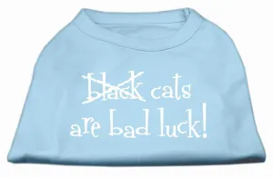 Black Cats are Bad Luck Screen Print Shirt Baby Blue S (10)