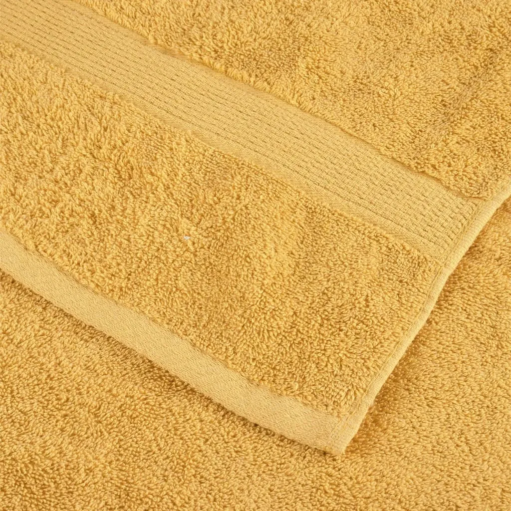 Premium Hand Towels 10pcs Gold 50x100cm 600gsm 100% Cotton