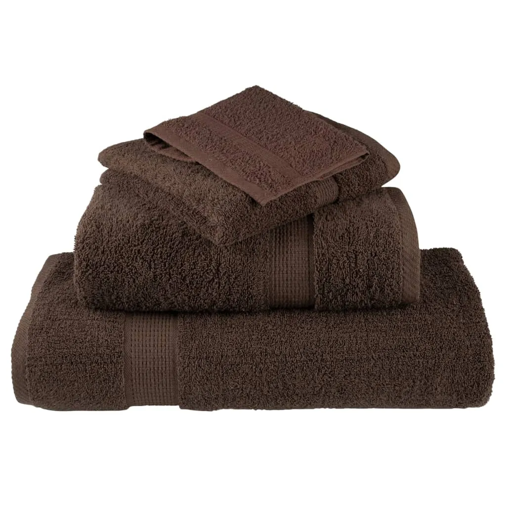 Premium Sauna Towels 2pcs Brown 80x200cm 600gsm 100% Cotton