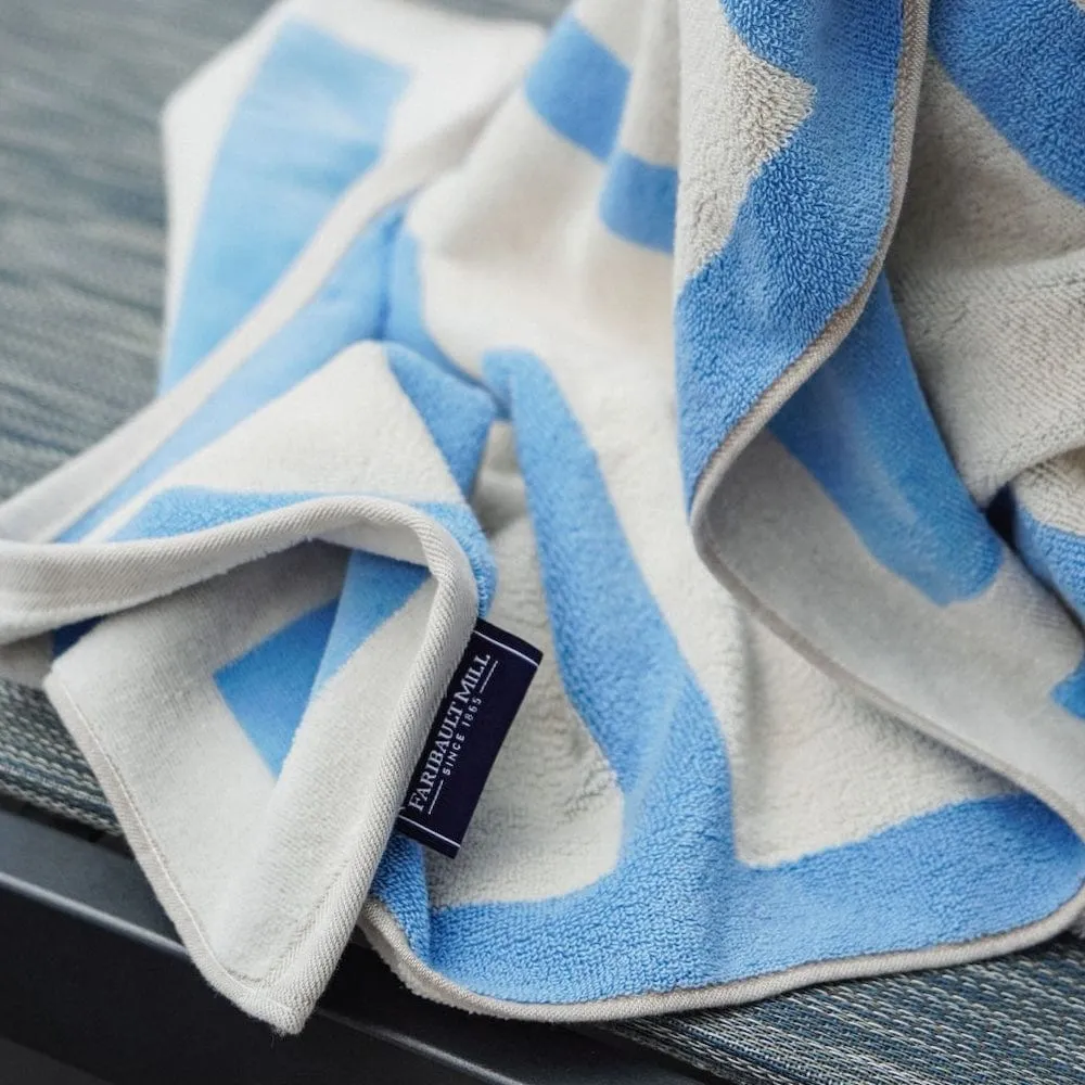 Reversible Framed Stripe Towel