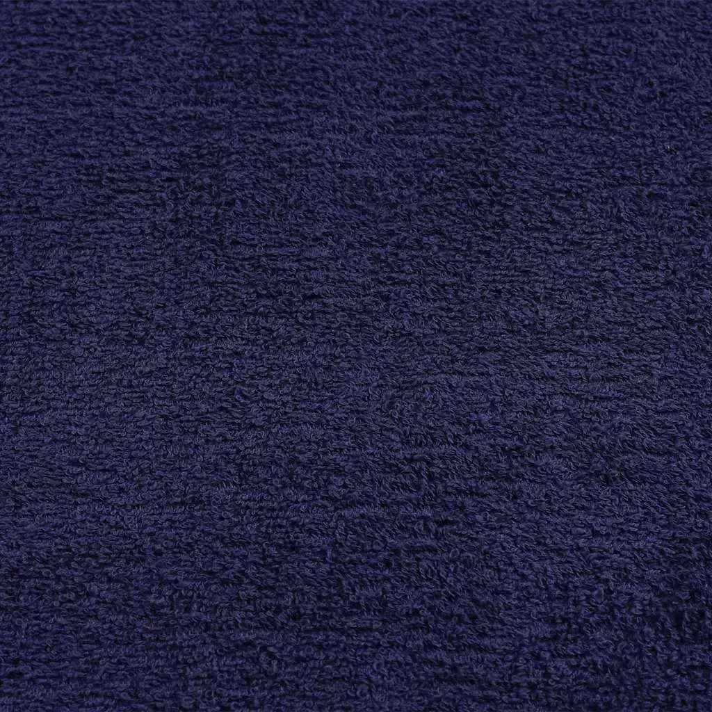 Towels 10 pcs Navy Blue 100x200 cm 360 gsm 100% Cotton