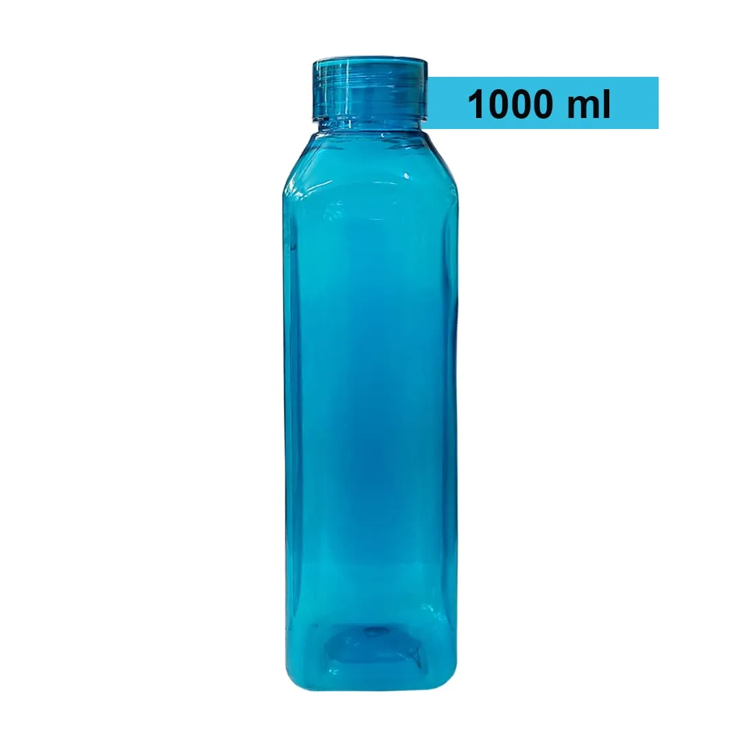 Urbane Home BPA Free Plastic Water Bottles | Breakproof, Leakproof, Food Grade PET Bottles | Water Bottle for Kids & Adults | Plastic Bottle Set of 6 |Green