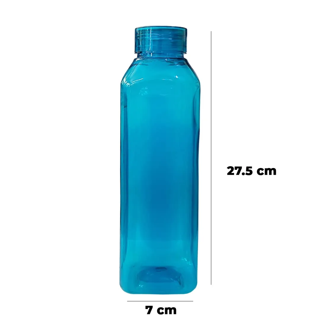 Urbane Home BPA Free Plastic Water Bottles | Breakproof, Leakproof, Food Grade PET Bottles | Water Bottle for Kids & Adults | Plastic Bottle Set of 6 |Green